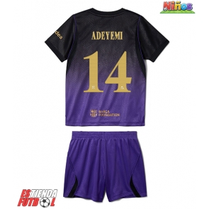 Barcelona Karim Adeyemi #14 Segunda Equipación Niños 2026-27 Manga Corta (+ Pantalones cortos)